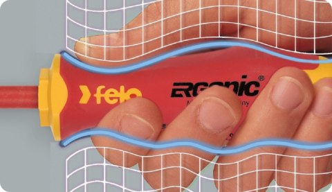 Wkrętak płaski 3,5 x 0,8 FELO - Ergonic E-Slim VDE
