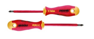 Zaciskarka do tulejek kablowych 0,08 - 16 mm2 zestaw 2 wkrętaków Felo Ergonic plus/minus Z1 i Z2