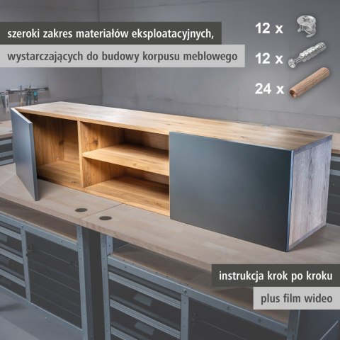 Zestaw mimośrodowych złączy meblowych, wolfcraft
