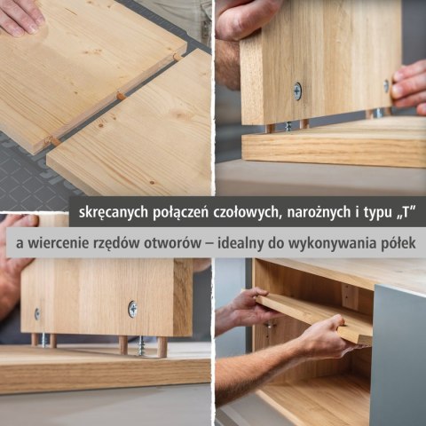 Zestaw mimośrodowych złączy meblowych, wolfcraft