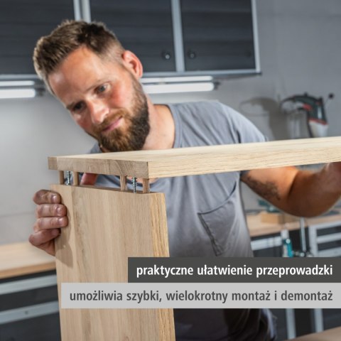 Zestaw mimośrodowych złączy meblowych, wolfcraft