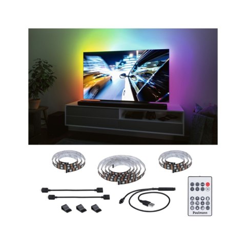 Zestaw taśma LED TV65 cali USB pilot Dynamic Rainbow RGB 4W 5V czarny