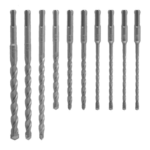 Zestaw wierteł do betonu SDS-Plus 10 sztuk, wolfcraft