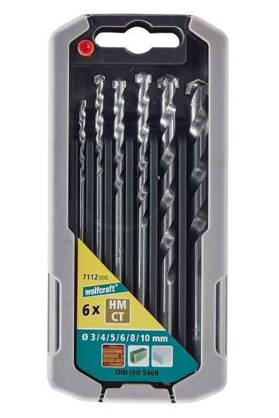 Zestaw wierteł do kamienia 3 - 10 mm Wolfcraft [6 szt.]