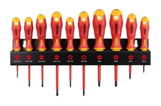 Zestaw wkrętaków Ergonic VDE FELO na szynie [10 cz.]