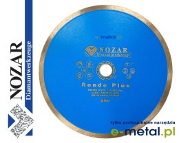 NOZAR 250x25,4x2,2/10 mm tarcza diamentowa Fliese Rondo Plus niebieska segment ciągły