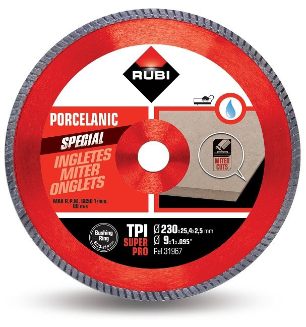 Rubi tarcza diamentowa do ukosowania TPI 230 mm SUPERPRO na mokro Rubi tarcza diamentowa do ukosowania TPI 230 mm SUPERPRO na mokro