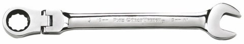 Klucz płasko-oczkowy łamany z grzechotką 13mm sata