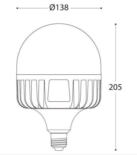 Źródło światła Fumagalli E27 HIGH POWER LED 60W 4000K mleczna 230V biały / tworzywo sztuczne
