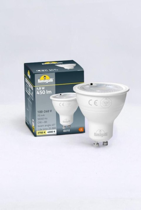 Źródło światła Fumagalli LED CCT GU10 4,8W 2700K/4000K 625lm 230V biały / tworzywo sztuczne