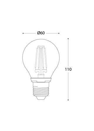 Źródło światła Fumagalli LED E27 A60 6,5W 2700K 230V przezroczysta / tworzywo sztuczne