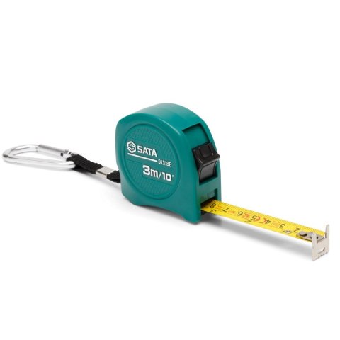Taśma miernicza z karabińczykiem metryczno/calowa 3 / 10"x16mm sata