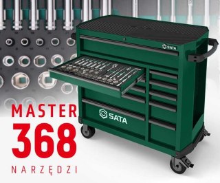 Wózek narzędziowy 11 szuflad st95114g pro zielony 503 narzędzia sata