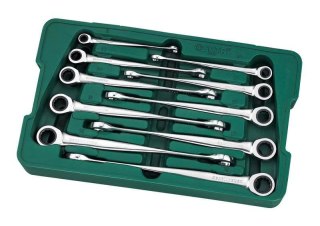 Zestaw 10 kluczy płasko-oczkowych xl x-beam z grzechotką sata