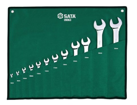 Zestaw 12 kluczy płasko oczkowych w saszetce sata