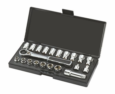 Zestaw 21 kluczy nasadowych przelotowych pass-thru 3/8"m/cal sata