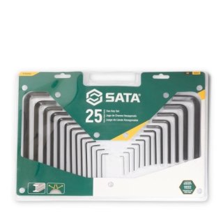 Zestaw 25 kluczy trzpieniowych czarnych na blistrze saszetka sata