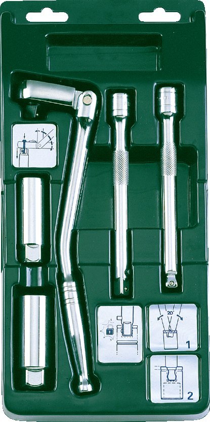 Zestaw 5 kluczy nasadowych 3/8" do świec sata