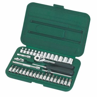 Zestaw 52 kluczy nasadowych 1/4" metr. sata