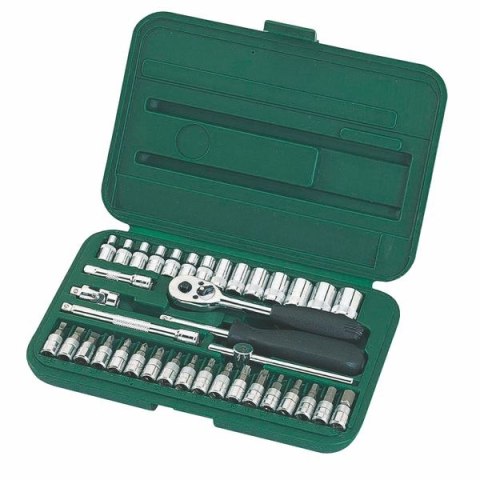 Zestaw 52 kluczy nasadowych 1/4" metr. sata