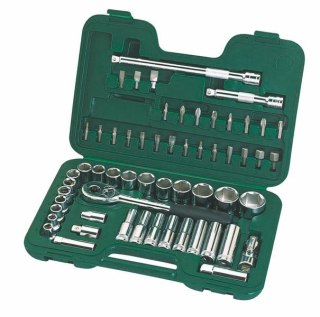 Zestaw 60 kluczy nasadowych 1/2" metr. sata