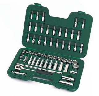 Zestaw 60 kluczy nasadowych 3/8" metr. sata
