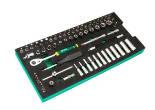 Zestaw 66 kluczy nasadowych 1/4" - w piance eva sata
