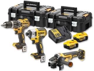18V XR ZESTAW 3 NARZĘDZI BEZSZCZOTKOWYCH 2 X 5 AH DEWALT DCK384P2T-QW