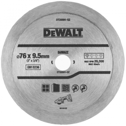 TARCZA DIAMENTOWA 76X9.5 DEWALT DT20591-QZ