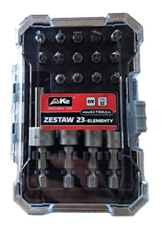 Zest. 23-elem. kluczy i końcówek