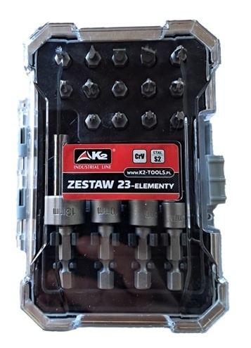 Zest. 23-elem. kluczy i końcówek