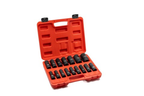 Zestaw 16 nasadek udarowych długich 1/2" Grosley