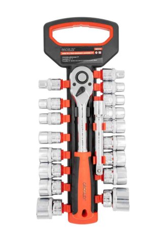 Zestaw 19-cz. kluczy nasadowych z grzechotką 1/2" Grosley