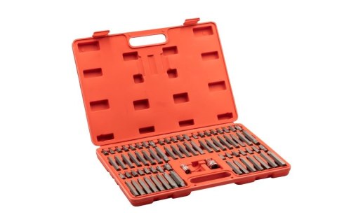 Zestaw 74 częściowy bitów HEX TORX SPLINE RIBE Grosley