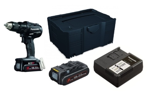 Zestaw PANASONIC Wiertarko - wkrętarka udarowa 2 x 18V/3,0Ah ładowarka, z walizką (14,4V współpracująca)