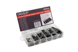 Zestaw pierścieni segera typu e-clip - 300 sztuk Grosley