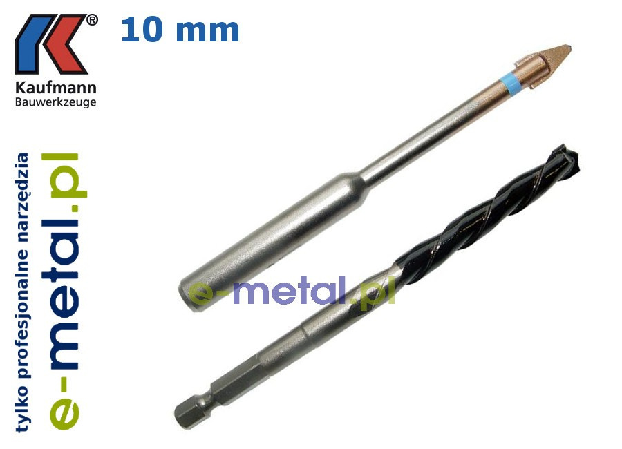Kaufmann Wiertła do Ceramiki 10 mm - komplet Kaufmann Wiertła do Ceramiki 10 mm - komplet
