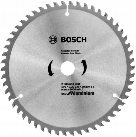 Bosch - Tarcza Pilarska - ECO ALU 190x2,2/1,6x20 54T