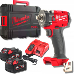 Milwaukee M18 FIW2F12-502X kompaktowy klucz udarowy 4933478444 + 2x akumulator 5.0Ah + ładowarka