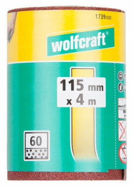 Papier ścierny rolka Wolfcraft mocowanie na rzep, Gr 120 / 4mx115mm