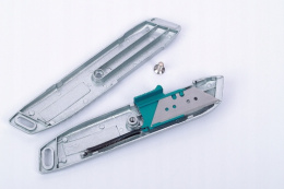 Wolfcraft nóż metalowy, bezpieczny, automatycznie chowane ostrze