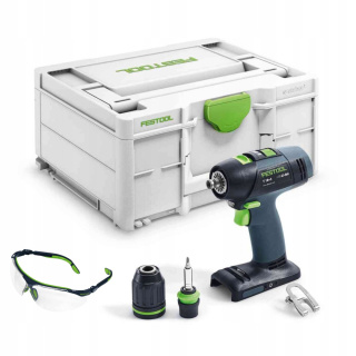 Festool T 18 3-Basic akumulatorowa wiertarko-wkrętarka+ okulary