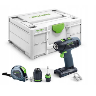 Festool T 18 3-Basic akumulatorowa wiertarko-wkrętarka + taśma 5m