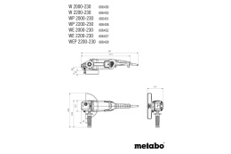 Szlifierka kątowa Metabo WE2000-230 2000W osprzęt