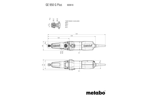 Szlifierka prosta GE 950 G Plus Metabo 600618000