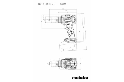 Wiertarko wkrętarka akumulatorowa Metabo BS 18 LTX BL Q Impuls zestaw w walizce 2x aku 5,2 Ah ładowarka