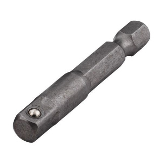 Adapter do kluczy nasadowych Wolfcraft 1/4" (6mm), dł.=50mm; dla wkrętaków ręcznych, wiertarek i wkrętarek