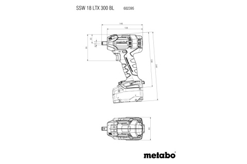 Akumulatorowy zakrętak udarowy SSW 18 LTX 300 BL Metabo 602395800