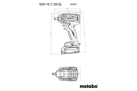 Klucz Udarowy akumulatorowy Metabo SSW 18 LT 300 BL