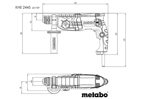 Młotowiertarka Metabo SDS Plus 800 W w walizce